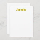 Beruflicher Name der Goldfarbenkalligraphie RSVP Karte (Vorne/Hinten)