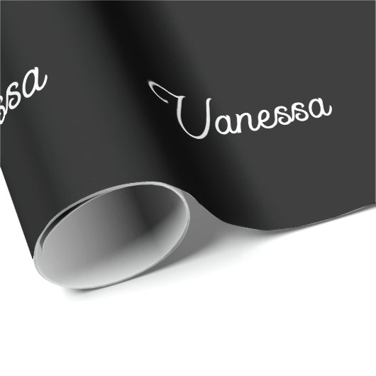 Beruflicher Name der Handschrift in schwarz Geschenkpapier (Rolleneckpunkt)