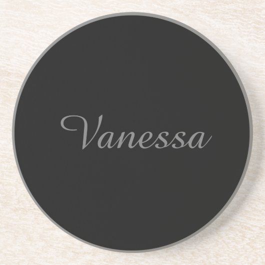 Beruflicher Name der Handschrift in schwarz Getränkeuntersetzer (Vorne)