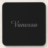 Beruflicher Name der Handschrift in schwarz Getränkeuntersetzer (Vorderseite)