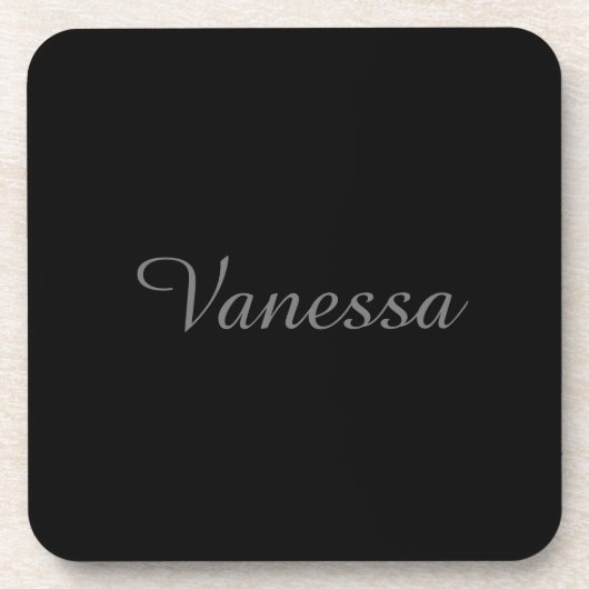 Beruflicher Name der Handschrift in schwarz Getränkeuntersetzer (Vorderseite)