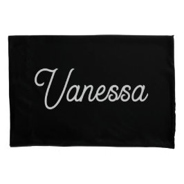 Beruflicher Name der Handschrift in schwarz Kissenbezug