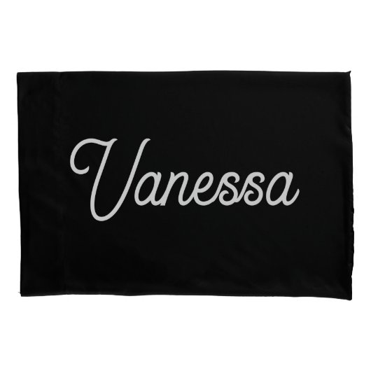 Beruflicher Name der Handschrift in schwarz Kissenbezug (Vorderseite)