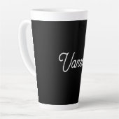 Beruflicher Name der Handschrift in schwarz Milchtasse (Linke Ecke)