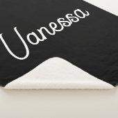 Beruflicher Name der Handschrift in schwarz Sherpadecke (3/4)