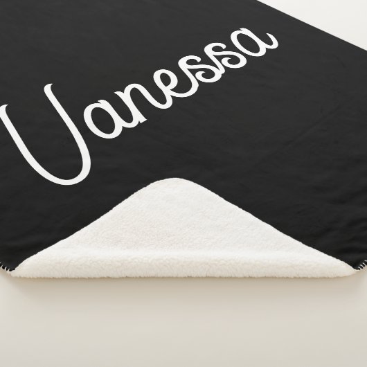 Beruflicher Name der Handschrift in schwarz Sherpadecke (3/4)