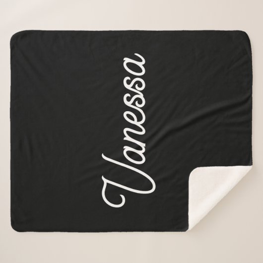 Beruflicher Name der Handschrift in schwarz Sherpadecke (Vorderseite (Horizontal))