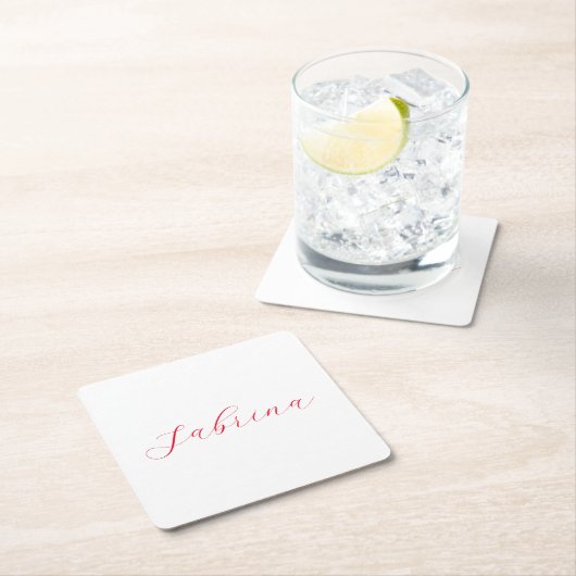 Beruflicher Name der klassischen Handschrift Rechteckiger Pappuntersetzer (Vor Ort)