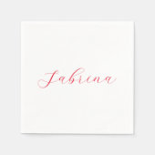 Beruflicher Name der klassischen Handschrift Serviette (Vorderseite)