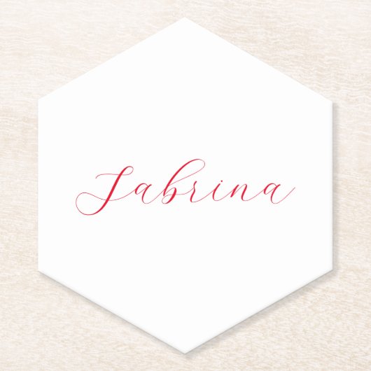 Beruflicher Name der klassischen Handschrift Untersetzer (Vorderseite)