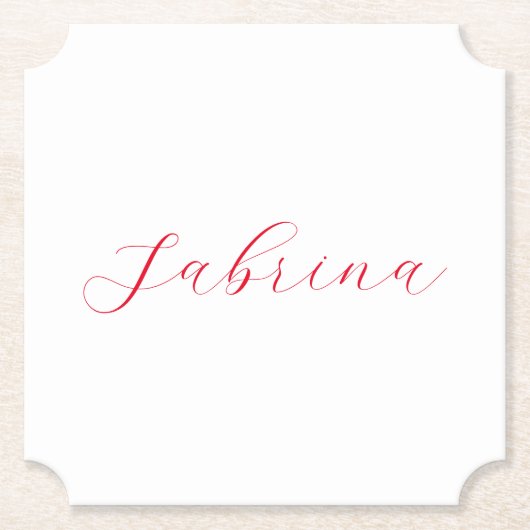 Beruflicher Name der klassischen Handschrift Untersetzer (Vorderseite)