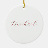 Beruflicher Name der Schrift minimalistisch modern Keramik Ornament (Vorne)