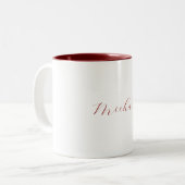 Beruflicher Name der Schrift minimalistisch modern Zweifarbige Tasse (Vorderseite Links)