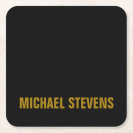 Beruflicher Name der schwarzen Farbe Rechteckiger Pappuntersetzer