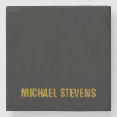 Beruflicher Name der schwarzen Farbe Steinuntersetzer (Vorderseite)