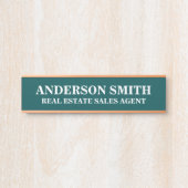 Beruflicher Name des Aquamarinen Amtes Türschild (Vorderseite )