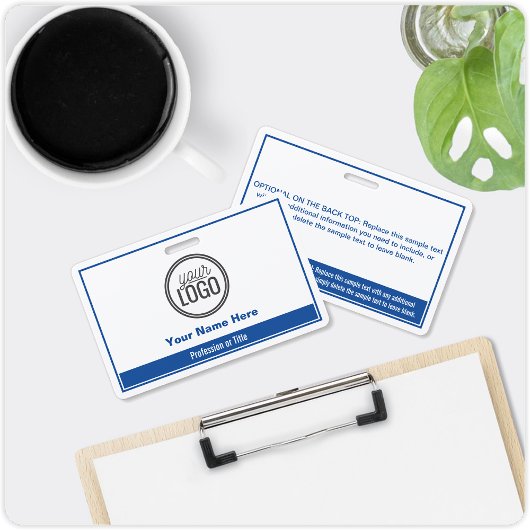 Beruflicher Name des blauen Blocks Ausweis