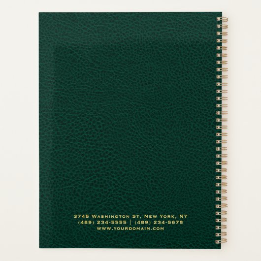 Beruflicher Name des grün grünen Round-Logos Planer (Rückseite)