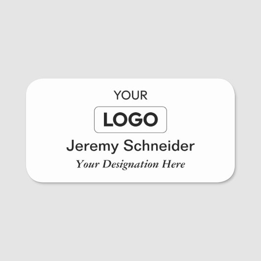 Beruflicher Name des Logos Namensschild (Vorderseite)