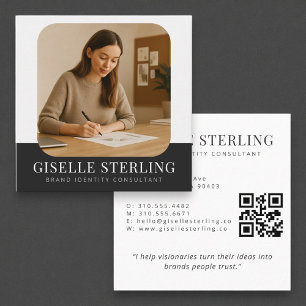 Beruflicher Name des Minimalistischen Unternehmens Quadratische Visitenkarte