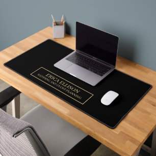 Beruflicher Name des modernen Black Gold Office Schreibtischunterlage