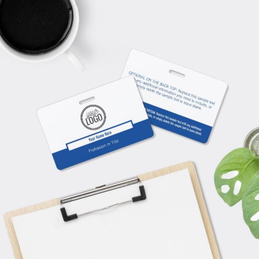 Beruflicher Name des modernen blauen Farbblocks Ausweis