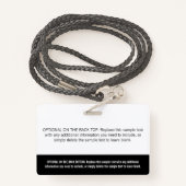 Beruflicher Name des modernen Schwarzen Blocks Ausweis (Rückseite mit Schlüsselband)