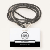 Beruflicher Name des modernen Schwarzen Blocks Ausweis (Vorderseite mit Schlüsselband)