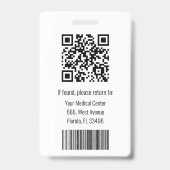 Beruflicher Name des personalisierten Gesundheitsw Ausweis (Rückseite)