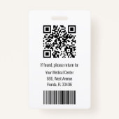 Beruflicher Name des personalisierten Gesundheitsw Ausweis (Rückseite)