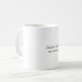 Beruflicher Name für Minimalistische Handschrift Kaffeetasse (Vorderseite Links)