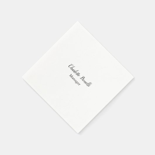 Beruflicher Name für Minimalistische Handschrift Serviette (Ecke)