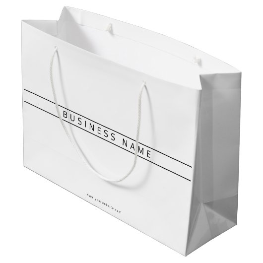 Beruflicher Name Große Geschenktüte (Rückseite Schrägansicht)
