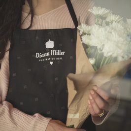 beruflicher Name in Schwarz Schürze