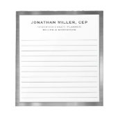Beruflicher Name Name Unternehmen Notepad Notizblock (Vorderseite)