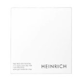 Beruflicher Name Notizblock (Vorderseite)