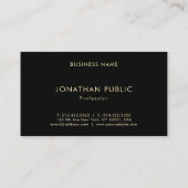 Beruflicher Name Schwarze Vorlage Visitenkarte (Rückseite)