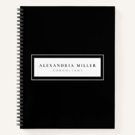 Beruflicher Name und Gerahmter Name/Gegenstand Notizblock