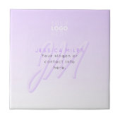 Beruflicher Name und Slogan | Helllila Fliese (Vorderseite)