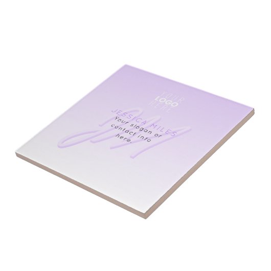 Beruflicher Name und Slogan | Helllila Fliese (Seite)