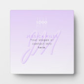 Beruflicher Name und Slogan | Helllila Fotoplatte (Vorderseite)