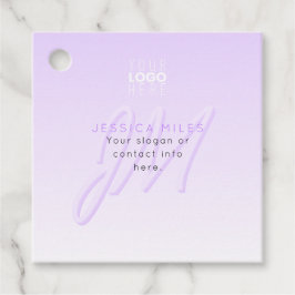 Beruflicher Name und Slogan | Helllila Geschenkanhänger