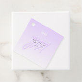 Beruflicher Name und Slogan | Helllila Geschenkanhänger (Beispiel)