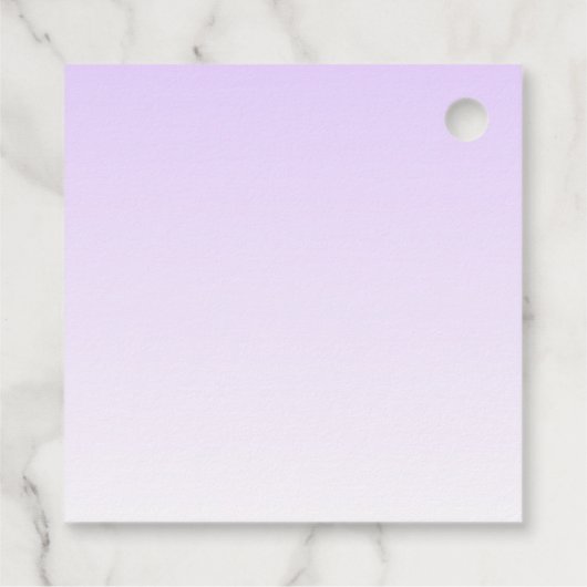 Beruflicher Name und Slogan | Helllila Geschenkanhänger (Rückseite)