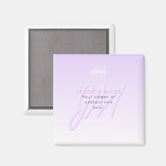 Beruflicher Name und Slogan | Helllila Magnet (Vorderseite/Rückseite)