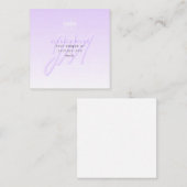 Beruflicher Name und Slogan | Helllila Mitteilungskarte (Vorne/Hinten)