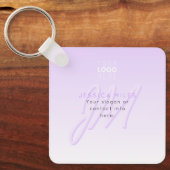 Beruflicher Name und Slogan | Helllila Schlüsselanhänger (Vorderseite)