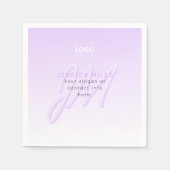 Beruflicher Name und Slogan | Helllila Serviette (Vorderseite)