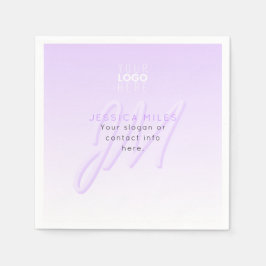 Beruflicher Name und Slogan | Helllila Serviette