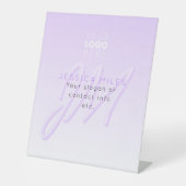 Beruflicher Name und Slogan | Helllila Sockelschild (Vorderseite)